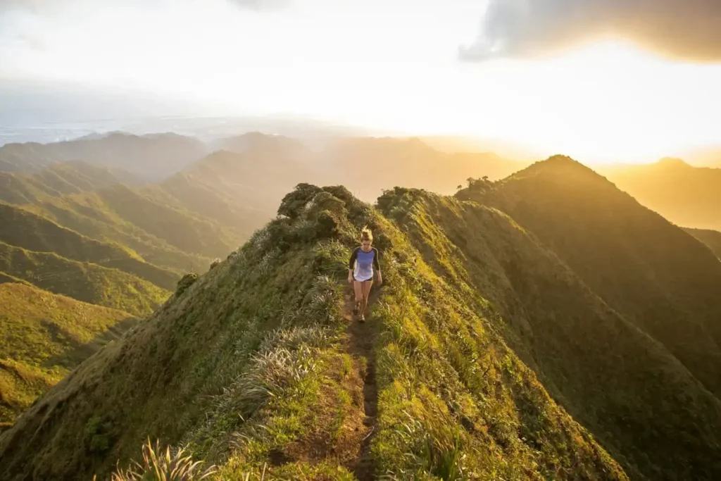 Scenic view of the landscape from the top of a mountain in Lombok.